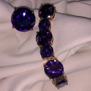 Vintage Gold and Amethyst set